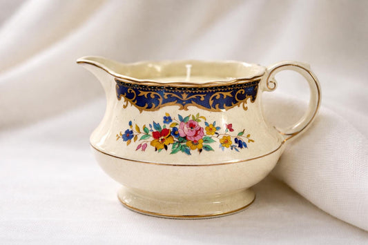 Antique Thomas Hughes & Son Creamer Dish Candle